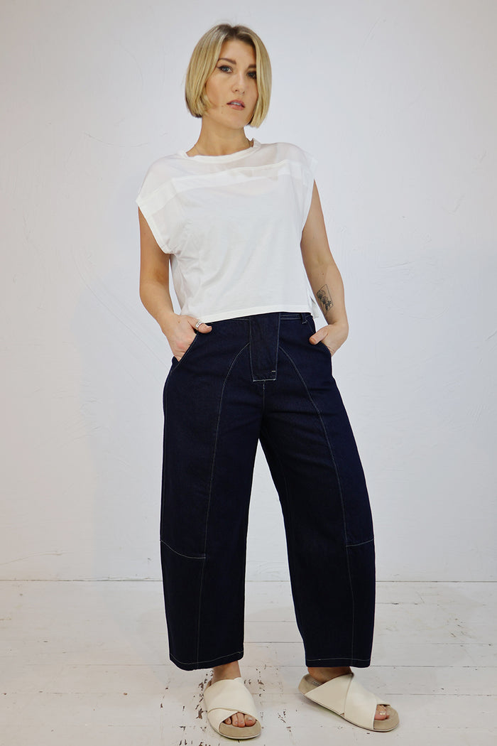Lurdes Bergada Curved Barrel Leg Jeans U26 130
