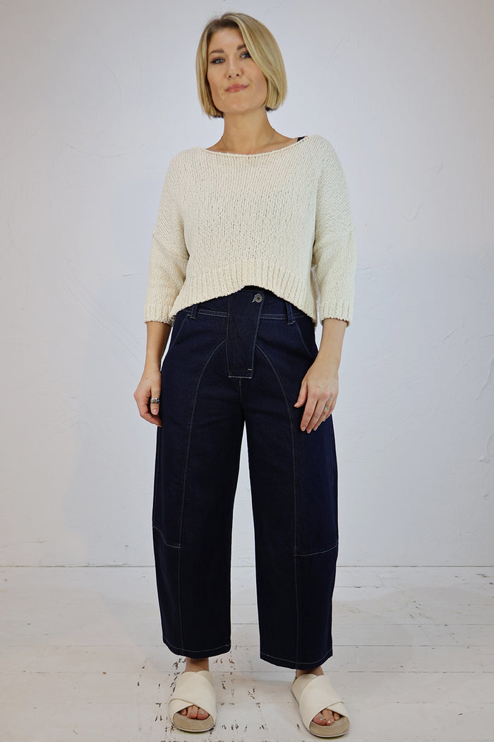 Lurdes Bergada Curved Barrel Leg Jeans U26 130