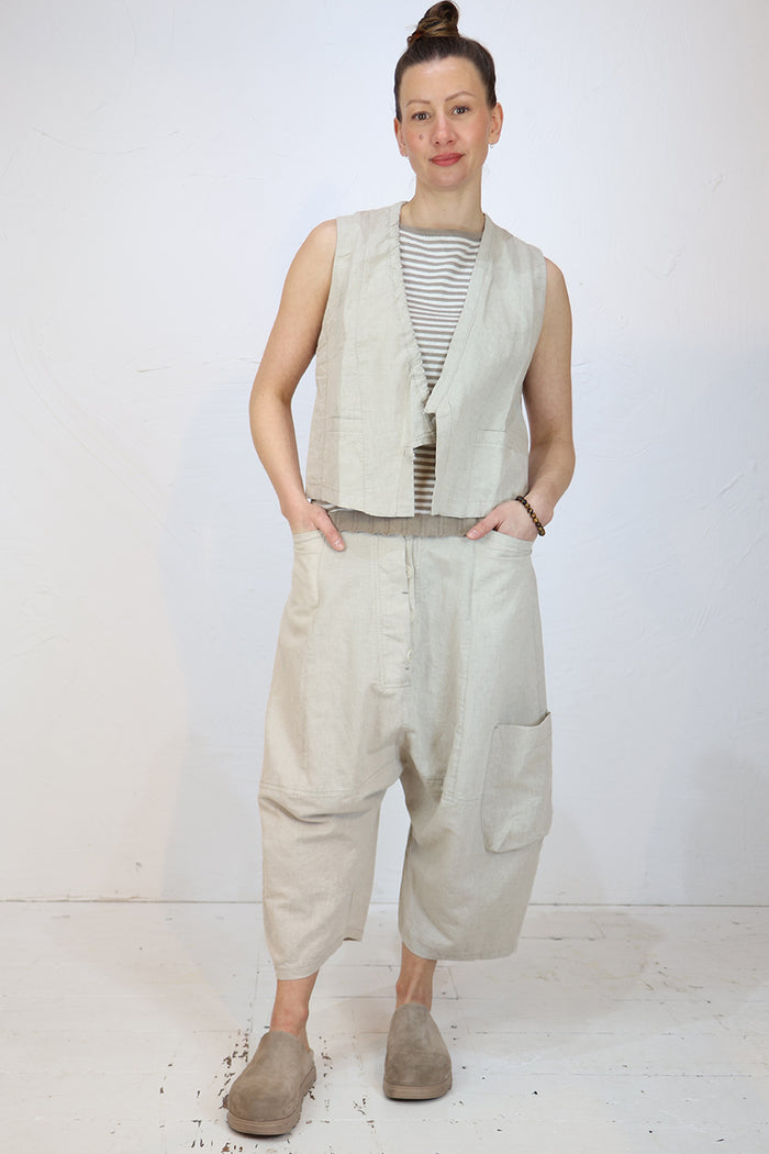 Lurdes Bergada Linen Waistcoat U26 080