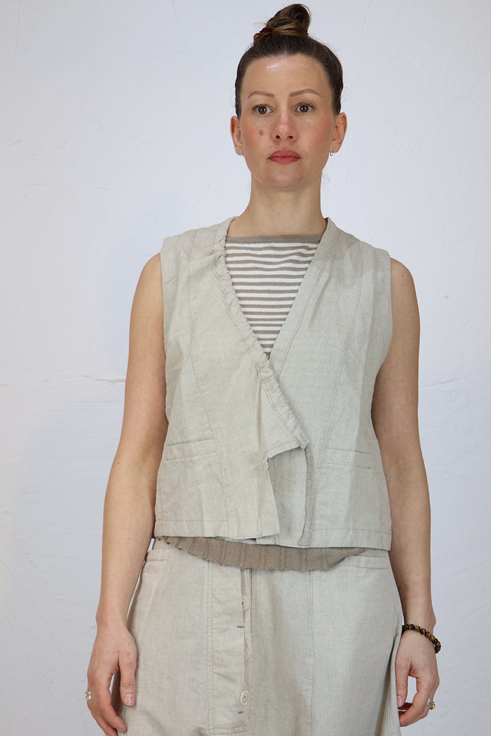 Lurdes Bergada Linen Waistcoat U26 080