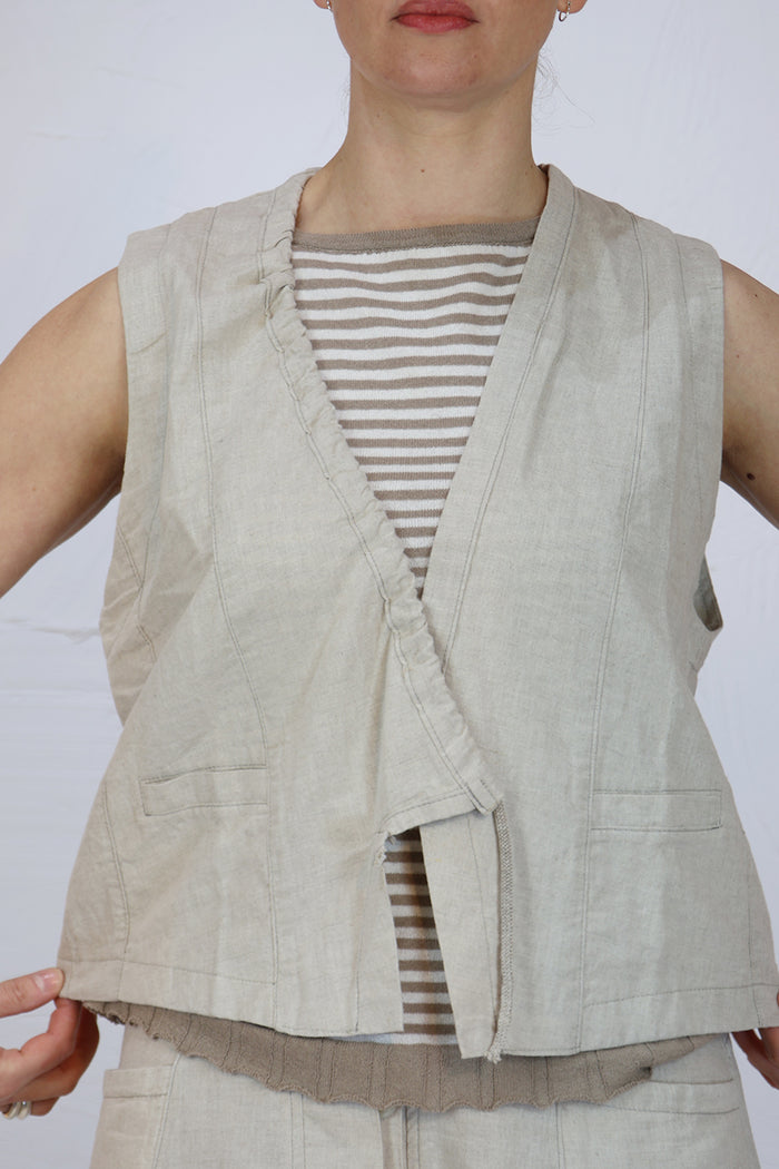 Lurdes Bergada Linen Waistcoat U26 080