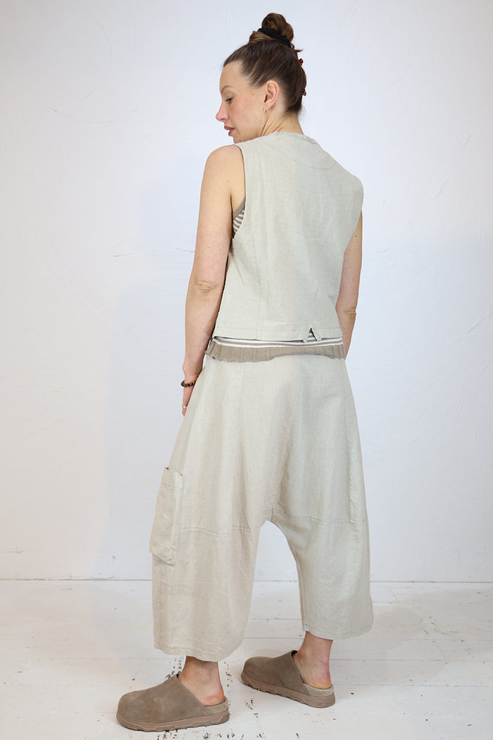 Lurdes Bergada Linen Waistcoat U26 080