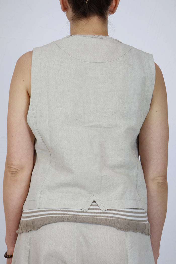 Lurdes Bergada Linen Waistcoat U26 080
