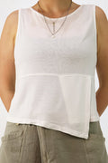 Lurdes Bergada Split Hem Vest U26-731- 2 Colours