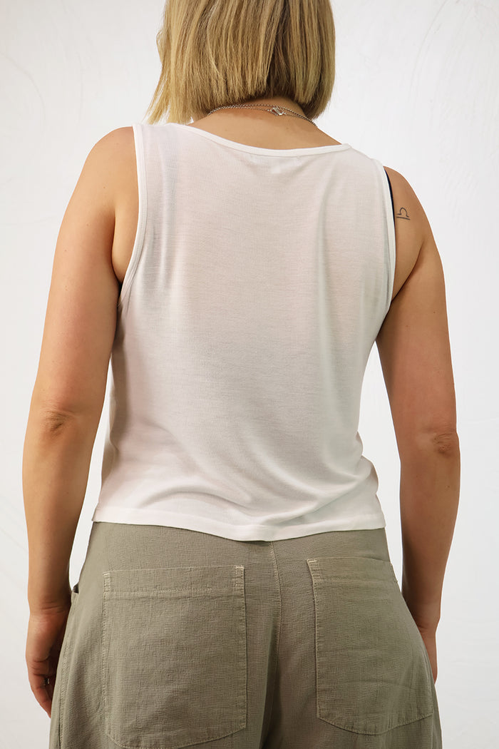 Lurdes Bergada Split Hem Vest U26-731- 2 Colours