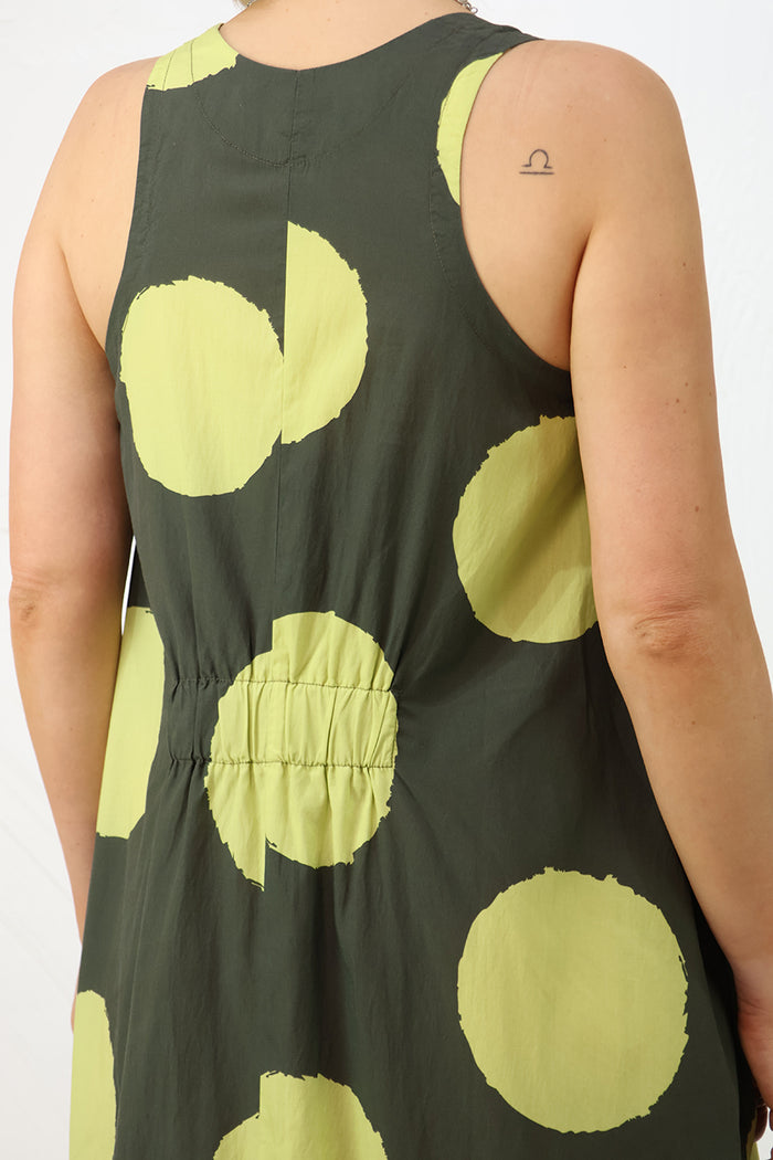 Lurdes Bergada Spotty Dress U26-380 in Green