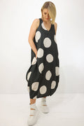 Lurdes Bergada Spotty Dress U26-380 in Grey