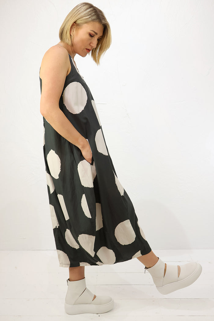 Lurdes Bergada Spotty Dress U26-380 in Grey