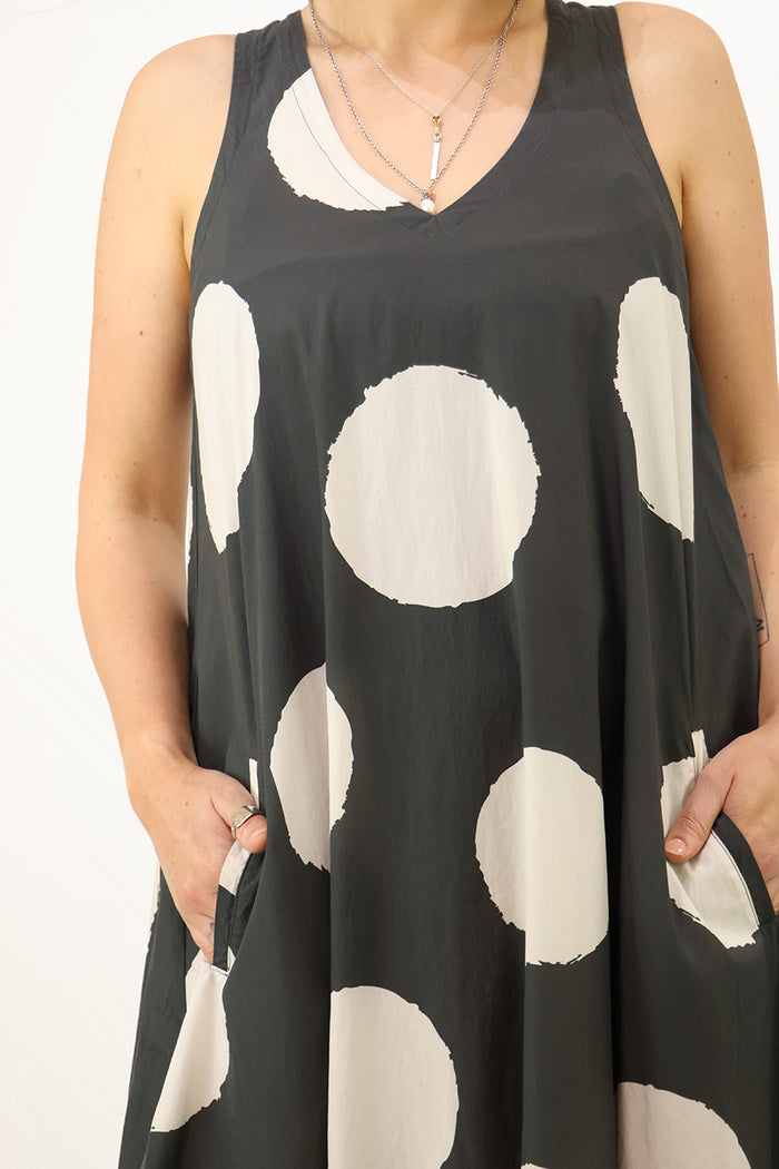 Lurdes Bergada Spotty Dress U26-380 in Grey
