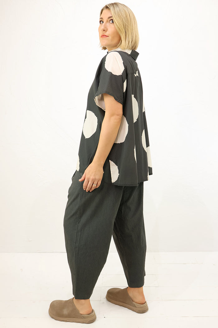 Lurdes Bergada Spotty Shirt U26-390 in Grey