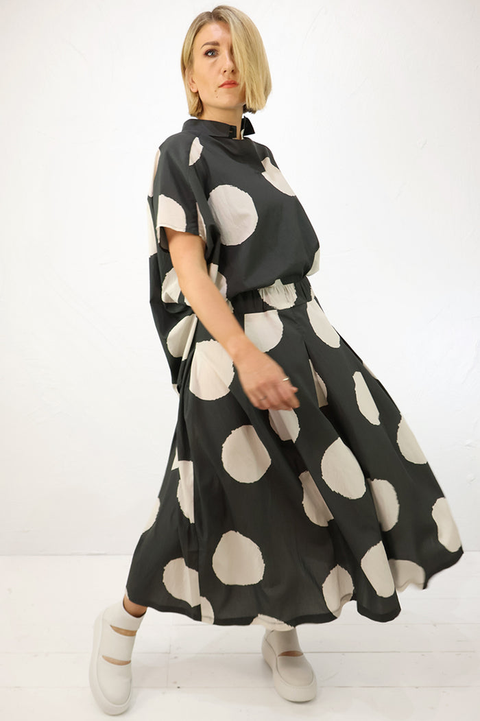 Lurdes Bergada Spotty Skirt U26-400 in Grey