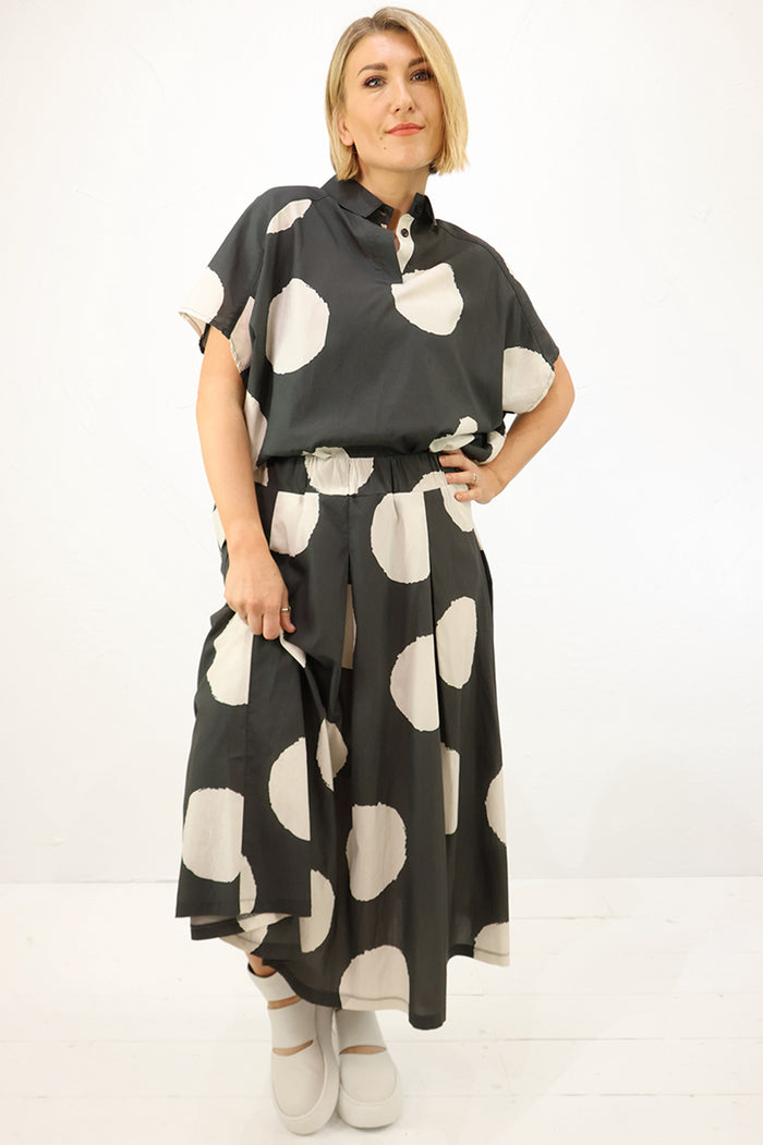 Lurdes Bergada Spotty Skirt U26-400 in Grey