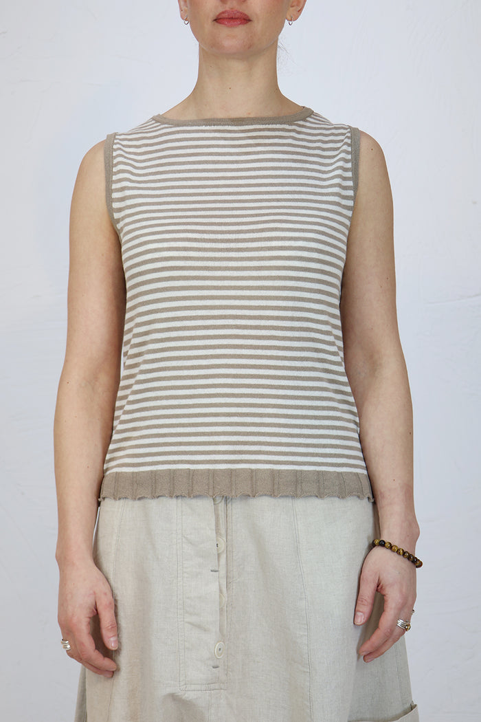 Lurdes Bergada Striped Vest U26 811 - 2 Colours