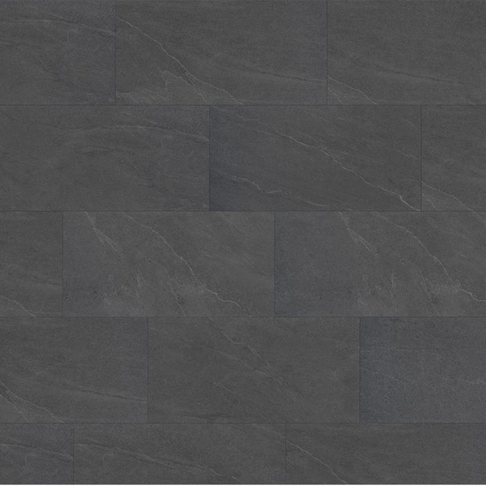 Lusso Floor Luxury Vinyl Tile 610mm x 305mm x 4.5mm 2.23sqm Per Pack - Charcoal Slate