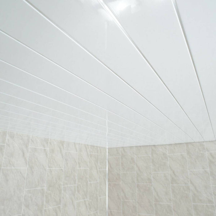 Lusso Panel Essentials White Embedded 2.7m Ceiling Panel - 5 Pack