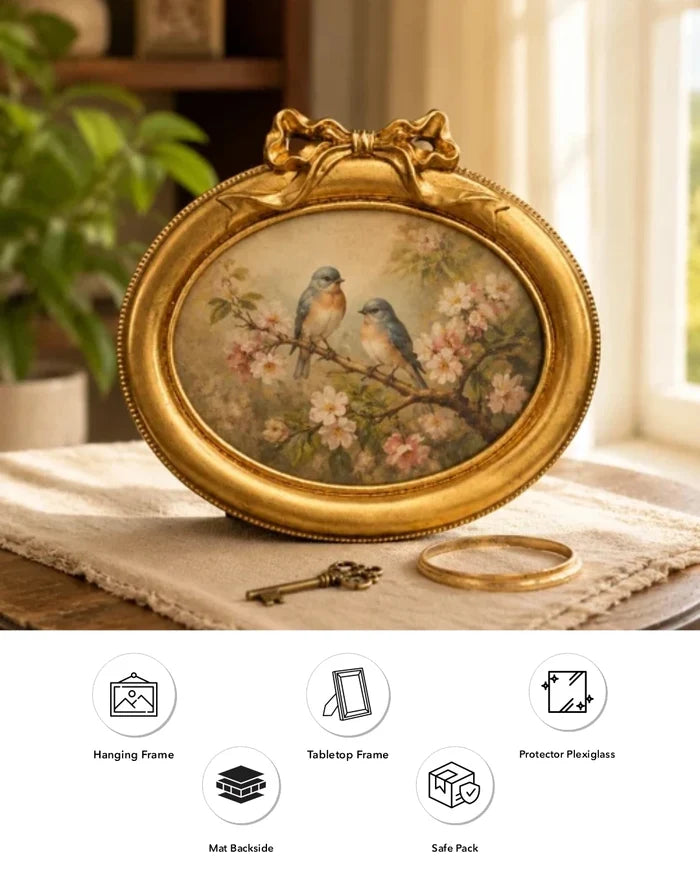 Luxury Antique Oval Gold Photo Frame