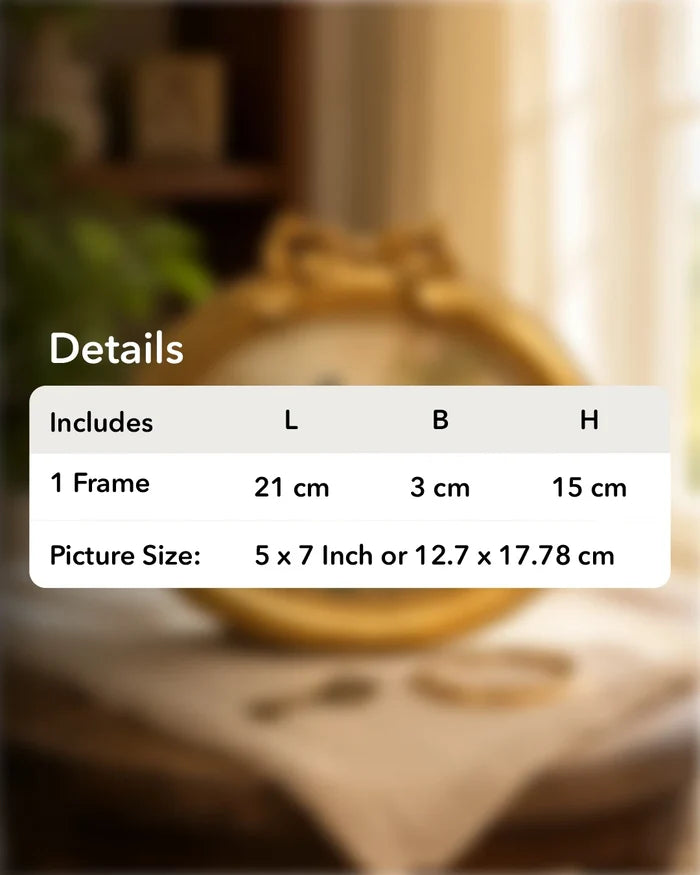 Luxury Antique Oval Gold Photo Frame