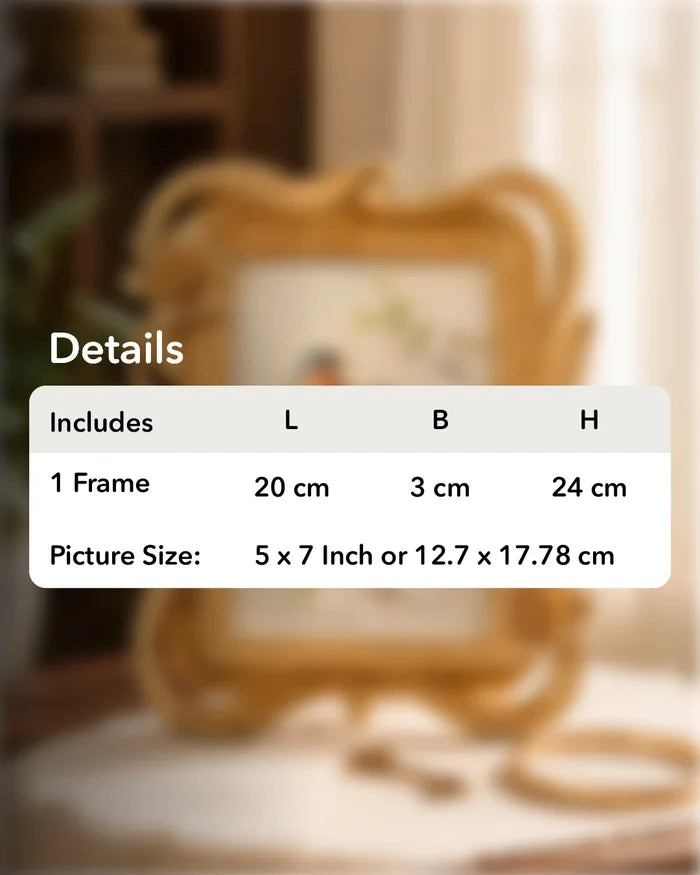 Luxury Gold Floral Photo Frame