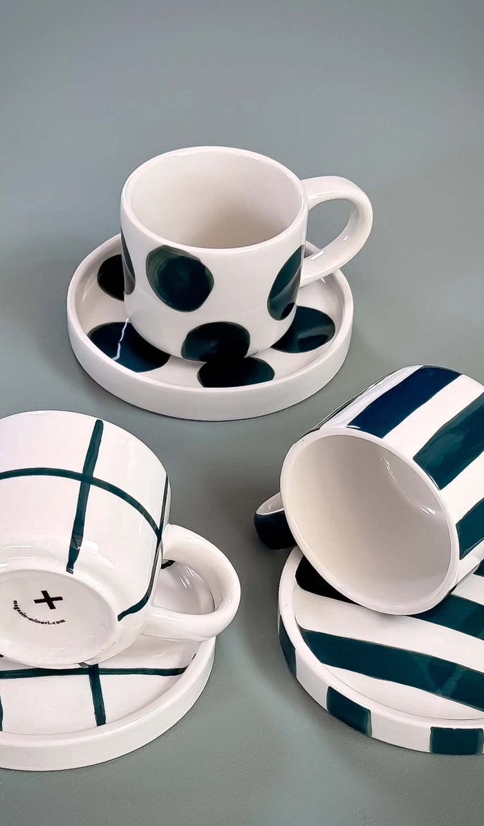 Magazin Minori Dots Espresso Cup and Saucer Set - 3 Colours