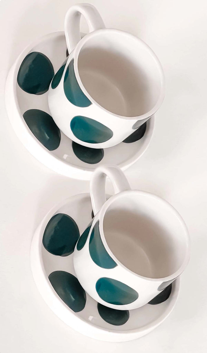 Magazin Minori Dots Espresso Cup and Saucer Set - 3 Colours