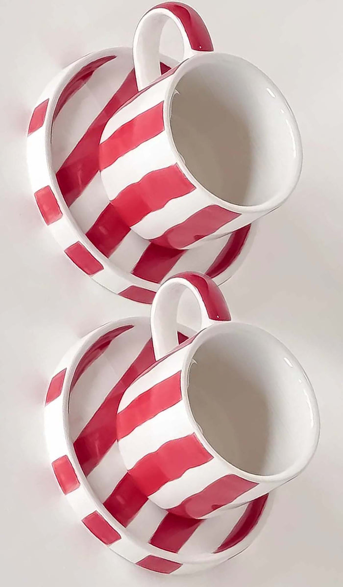 Magazin Minori Stripes Espresso Cup and Saucer Set - 5 Colours