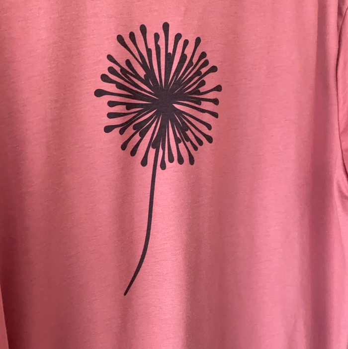 Make A Wish Dandelion Flower T-Shirt — M.B. Paper Design, view 3