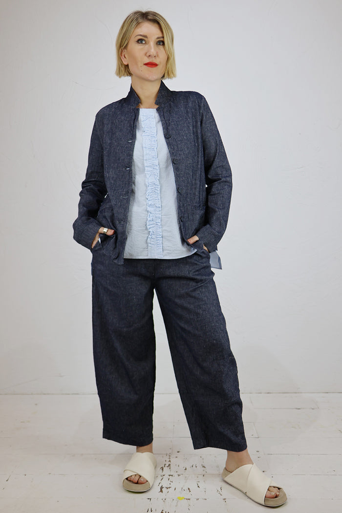 Mama B Denim Linen Jacket - Aprile D