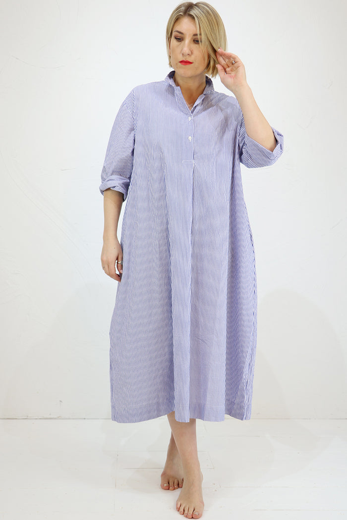 Mama B Dicembre C Dress in Azzuro Stripe