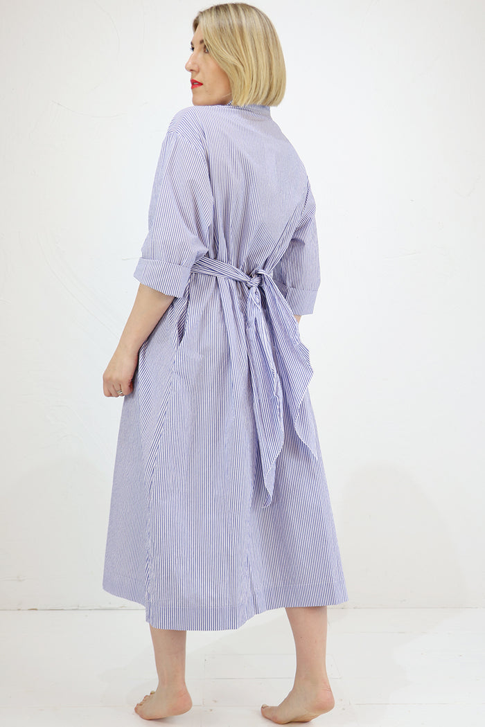 Mama B Dicembre C Dress in Azzuro Stripe