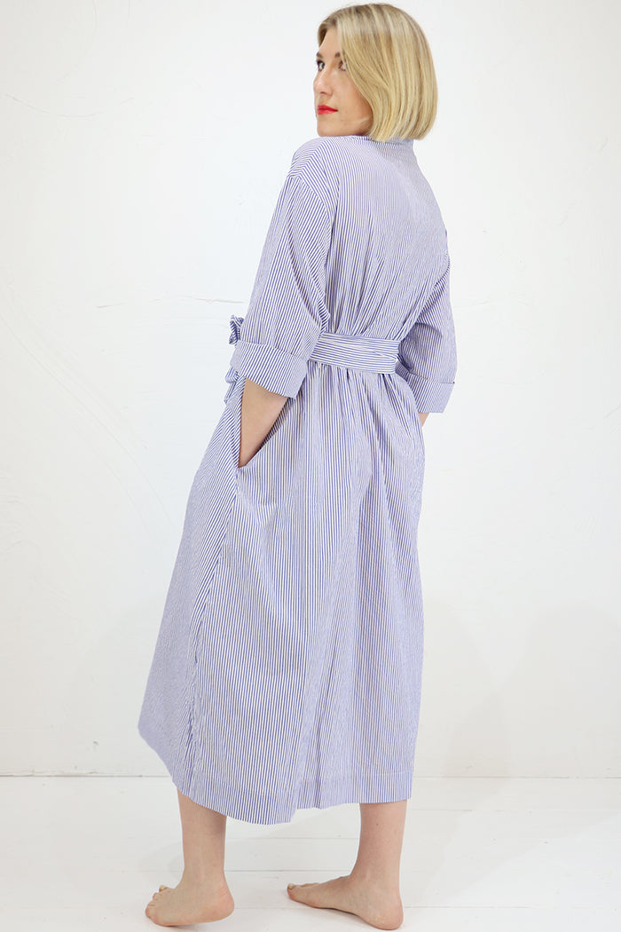 Mama B Dicembre C Dress in Azzuro Stripe