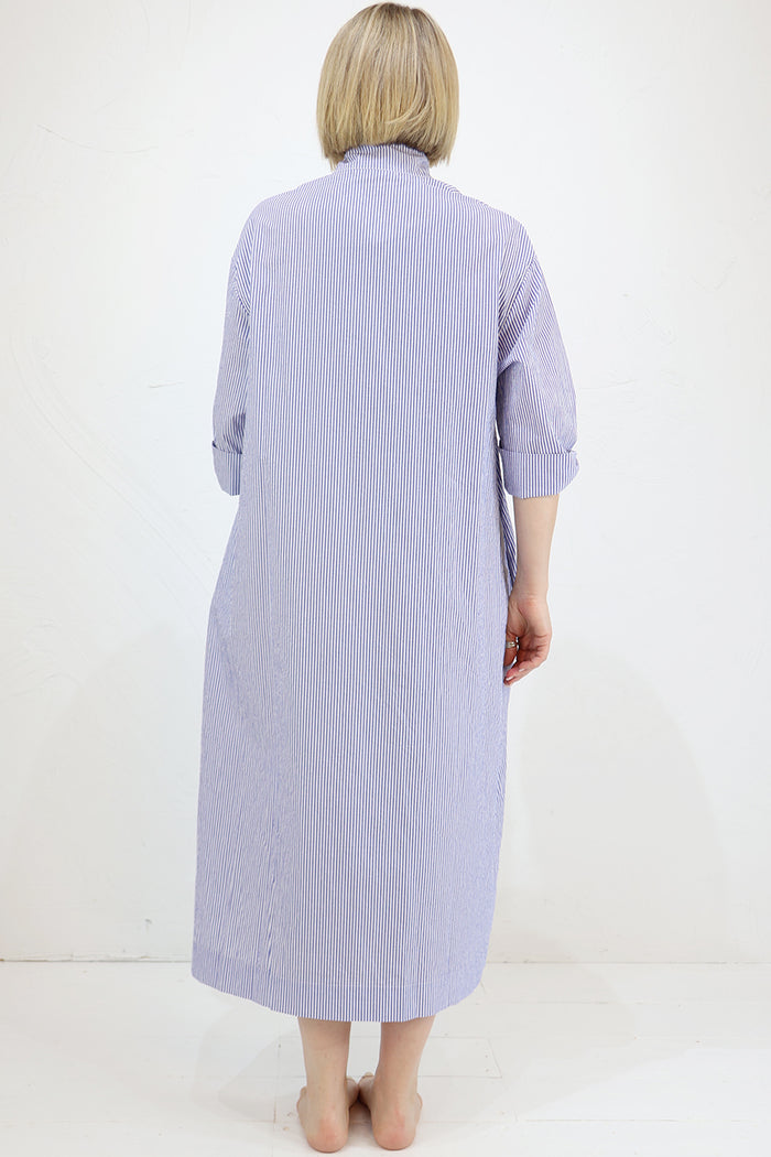 Mama B Dicembre C Dress in Azzuro Stripe