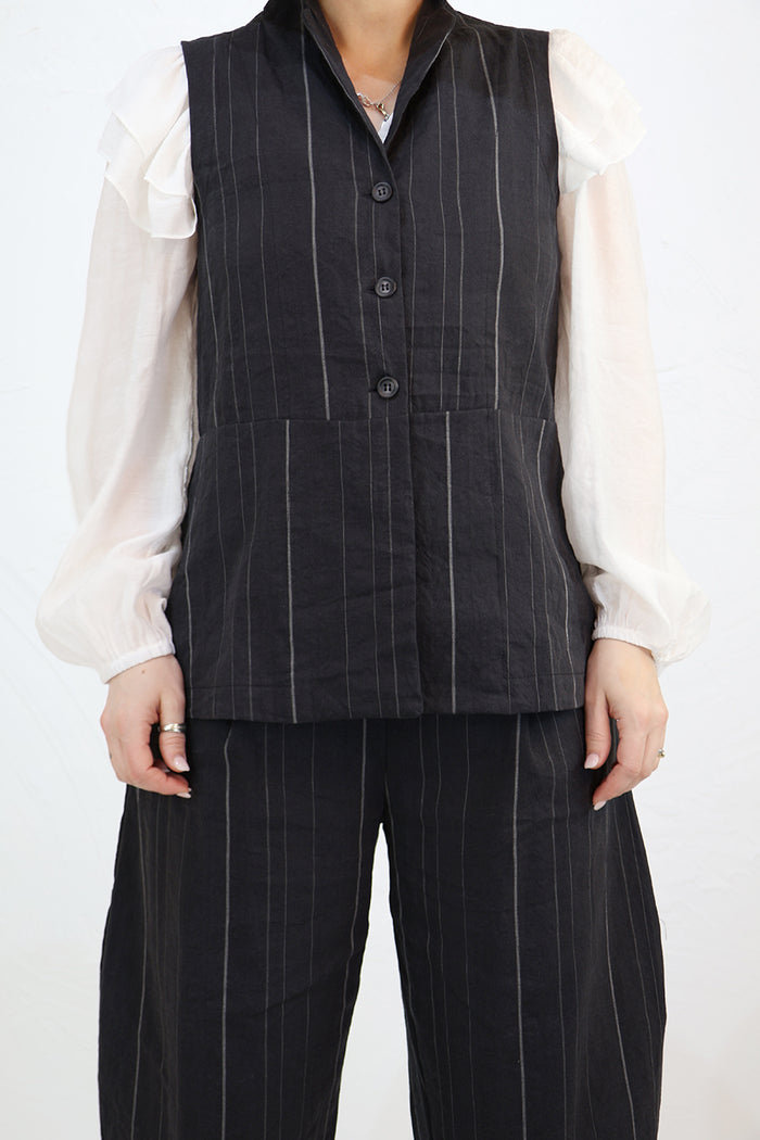 Mama B Goccia R Striped Waistcoat