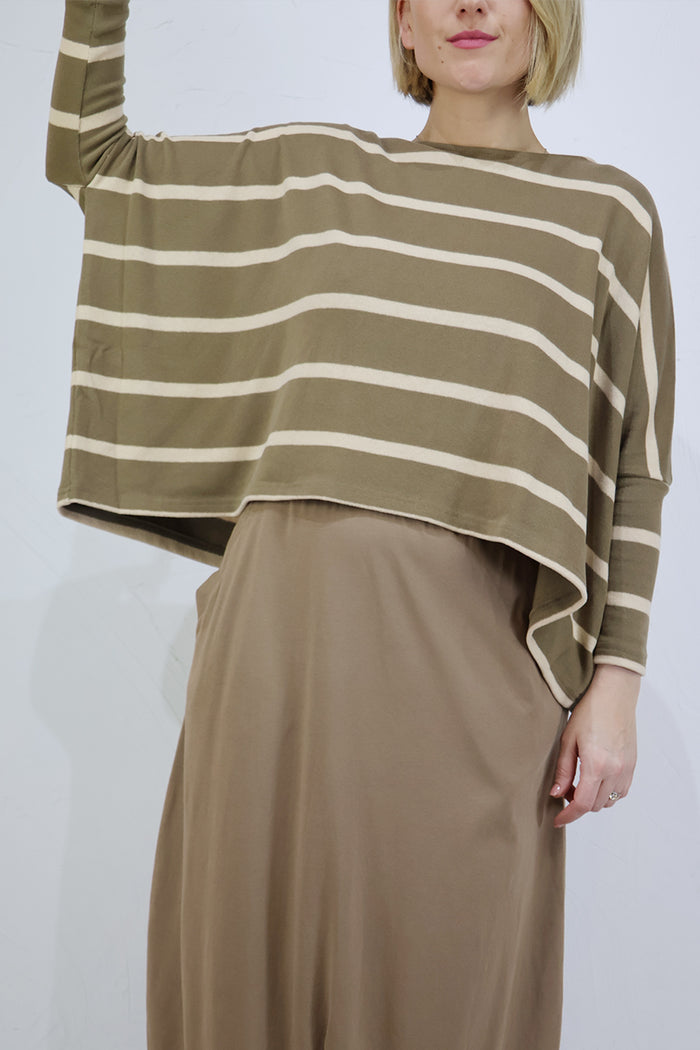Mama B Kira M Striped Boxy Jersey Jumper