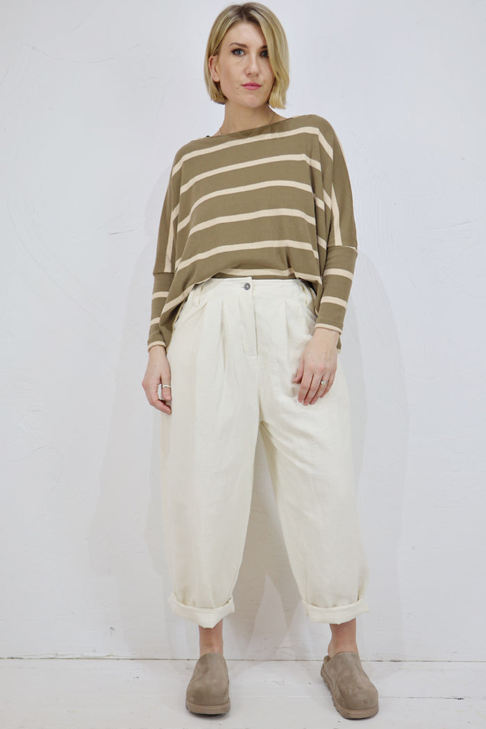 Mama B Kira M Striped Boxy Jersey Jumper