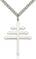 Maronite Cross medal 00641, Sterling Silver