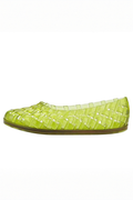 Melissa Jelly Ballerina Flats in Lime