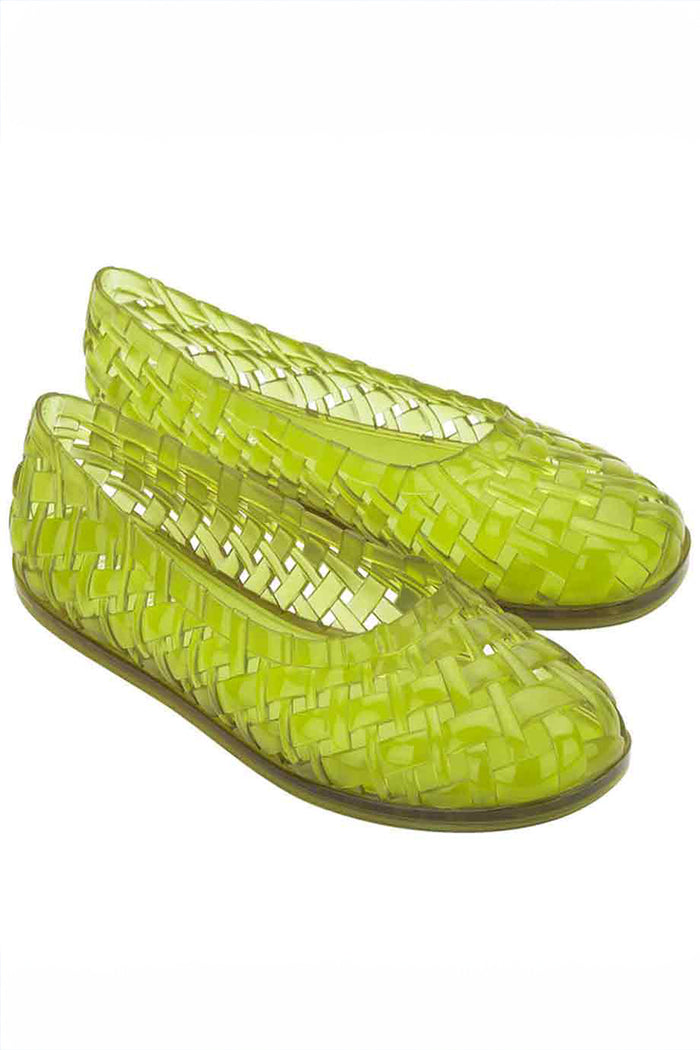 Melissa Jelly Ballerina Flats in Lime