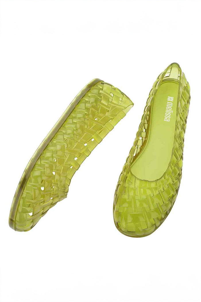 Melissa Jelly Ballerina Flats in Lime