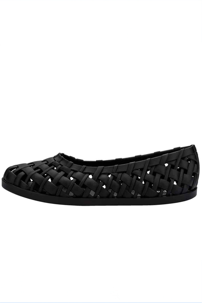 Melissa Jelly Ballerina Flats in Matte Black