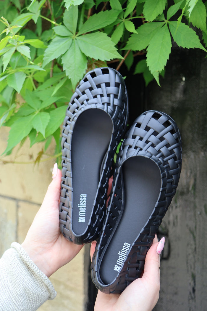 Melissa Jelly Ballerina Flats in Matte Black