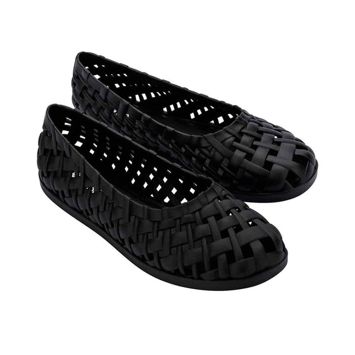 Melissa Jelly Ballerina Flats in Matte Black