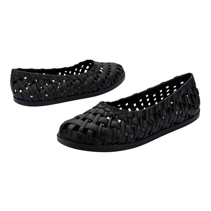 Melissa Jelly Ballerina Flats in Matte Black