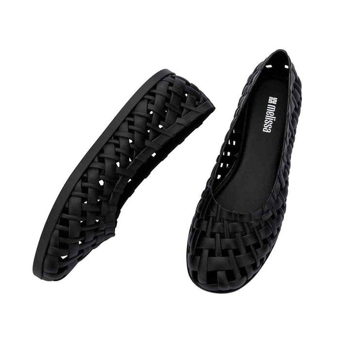 Melissa Jelly Ballerina Flats in Matte Black