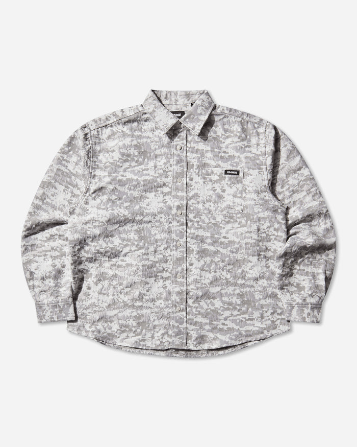 XLARGE Digital Camo Jacquard L/S Shirt White Shirts Longsleeve Shirt F201253014003 0