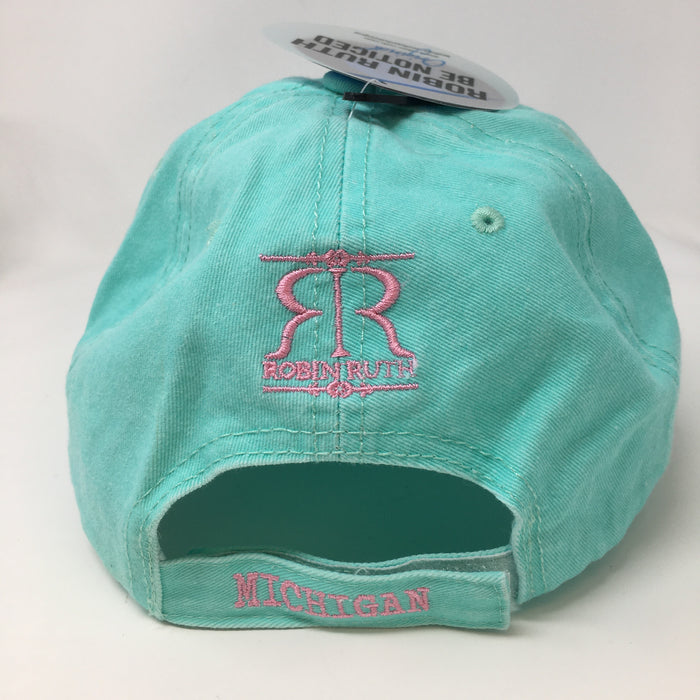 Michigan Beach Glass Blue Baseball Hat — STP, view 2