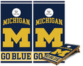 Michigan Go Blue Cornhole Wraps