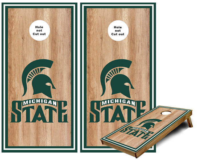 Michigan State sports stripes Cornhole Wraps
