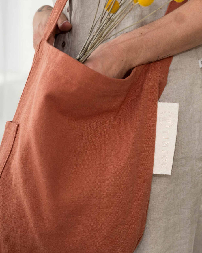 Mira Canvas Bag - Copper Brown 100% organic cotton
