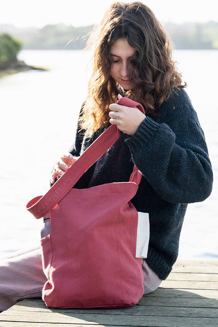 Mira Canvas Bag - Dusty Cedar 100% organic cotton
