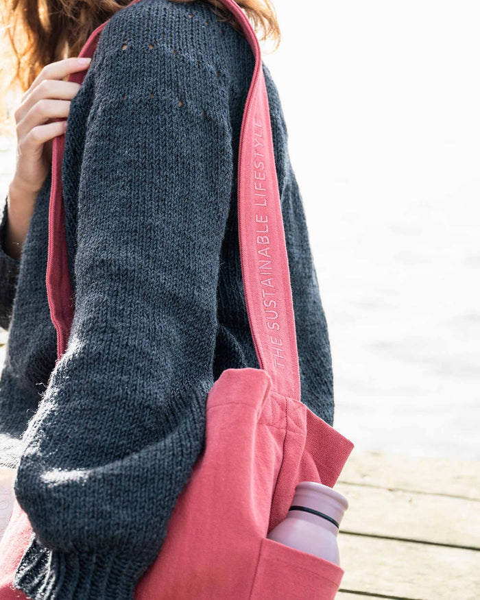 Mira Canvas Bag - Dusty Cedar 100% organic cotton